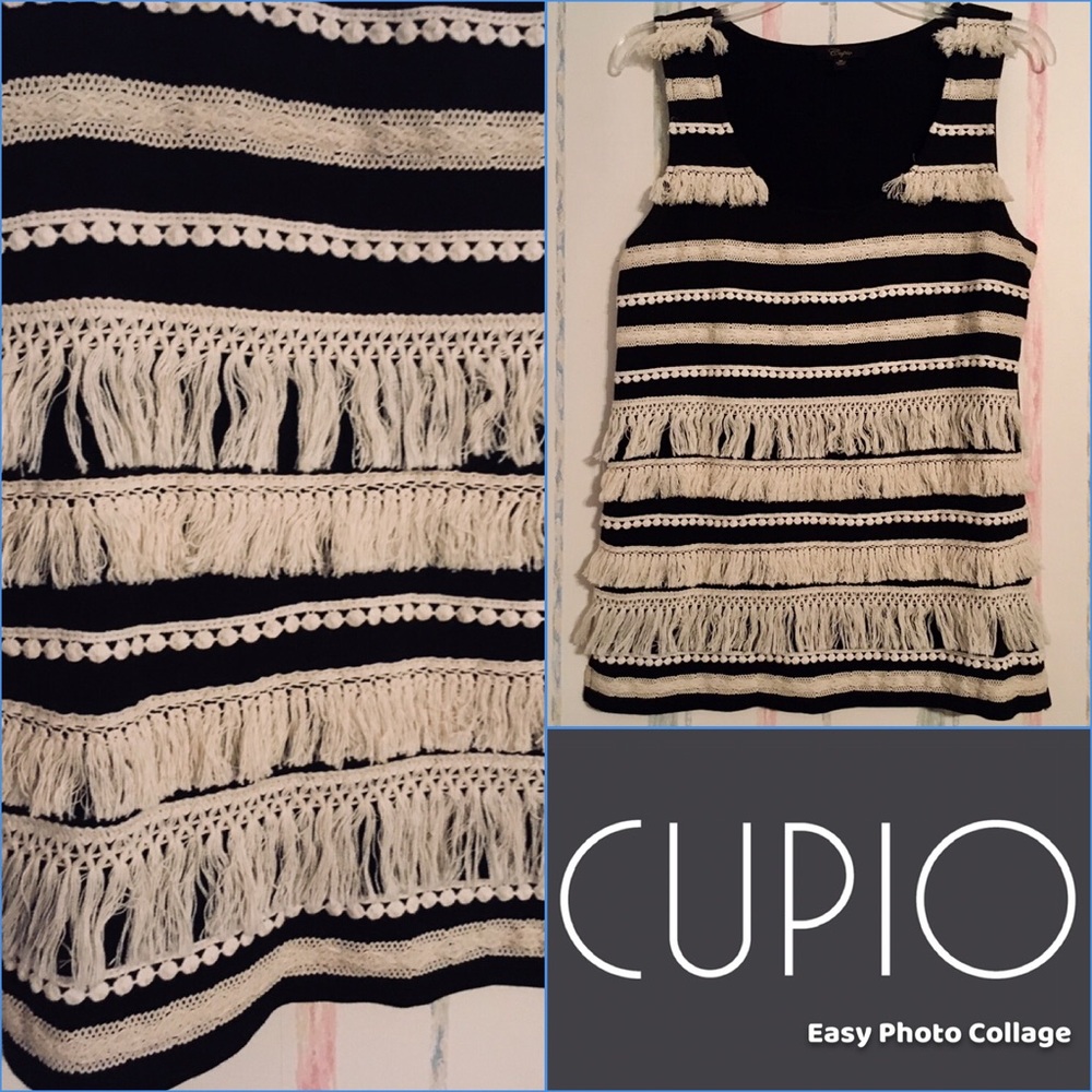 CUPIO Fringed Tank Top
